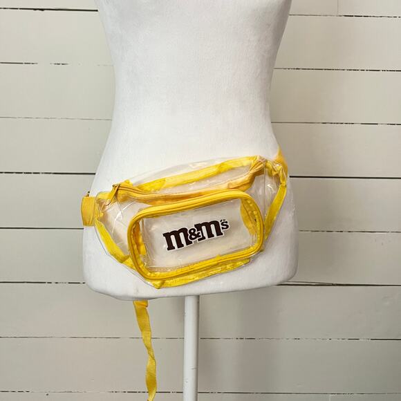 M&Ms Yellow & Clear Fanny Pack Stadium Bag - Picture 1 of 4